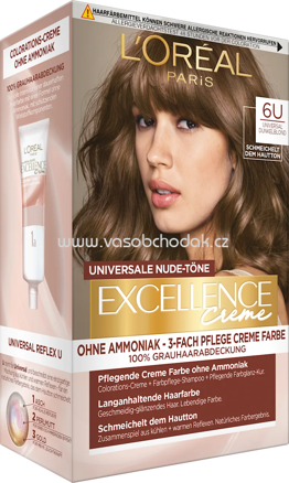 L'ORÉAL PARiS EXCELLENCE Creme Haarfarbe Nude 6U Universal Dunkelblond, 1 St