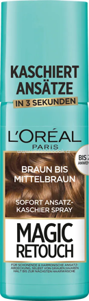 L'ORÉAL PARiS MAGIC RETOUCH Ansatzspray Braun bis Mittelbraun, 75 ml