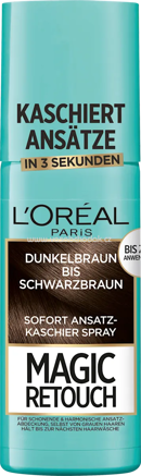 L'ORÉAL PARiS MAGIC RETOUCH Ansatzspray Dunkelbraun bis Schwarzbraun, 75 ml