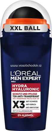 L'ORÉAL PARiS MEN EXPERT Antitranspirant Deo Roll-on Hydra Hyaluronic, 50 ml