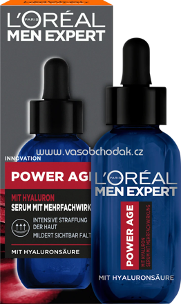 L'ORÉAL PARiS MEN EXPERT Serum Power Age mit Hyaluronsäure, 30 ml