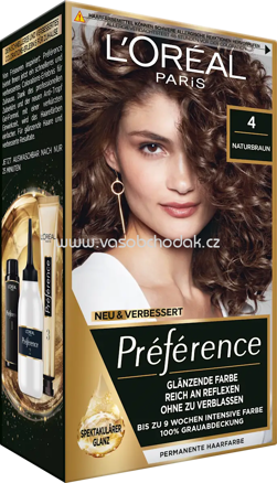 L'ORÉAL PARiS PRÉFÉRENCE Haarfarbe 4 Naturbraun, 1 St