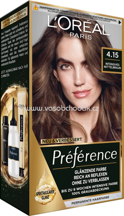 L'ORÉAL PARiS PRÉFÉRENCE Haarfarbe 4.15 Intensives Mittelbraun, 1 St