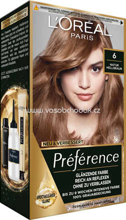 L'ORÉAL PARiS PRÉFÉRENCE Haarfarbe 6 Natur Hellbraun, 1 St