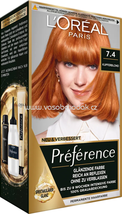 L'ORÉAL PARiS PRÉFÉRENCE Haarfarbe 7.4 Kupferblond, 1 St