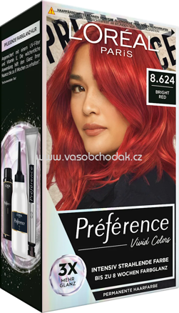 L'ORÉAL PARiS PRÉFÉRENCE Haarfarbe Vivid Colors 8.624 Bright Red, 1 St