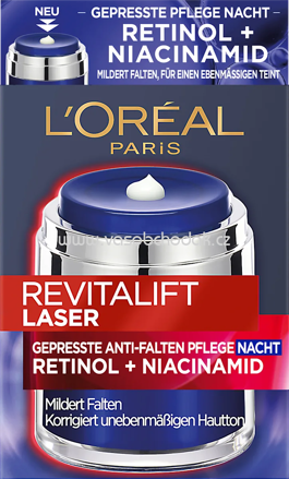L'ORÉAL PARiS REVITALIFT Anti Falten Nachtcreme Revitalift Laser, 50 ml