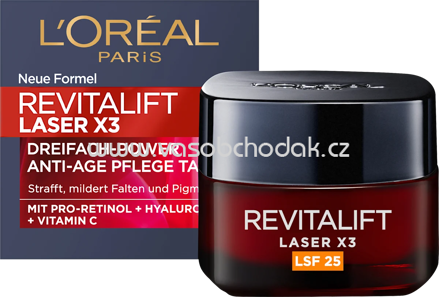 L'ORÉAL PARiS REVITALIFT Gesichtscreme Revitalift Laser X3 LSF 25, 50 ml