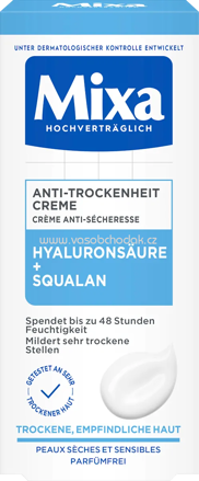 Mixa Gesichtscreme Anti-Trockenheit, Hyaluron, 50 ml
