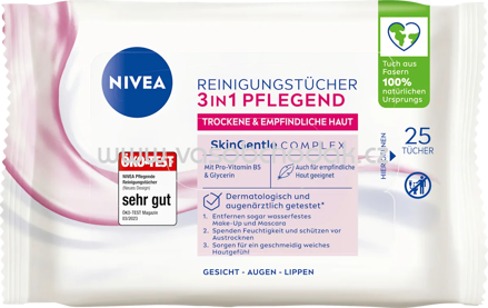 NIVEA Abschminktücher 3in1 pflegend, 25 St