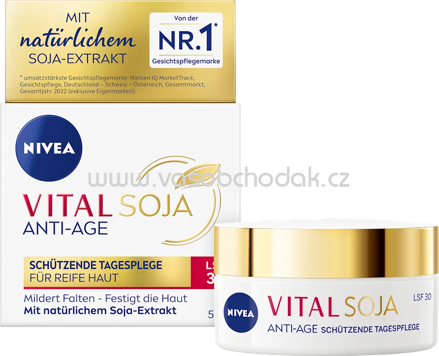 NIVEA Anti Age Gesichtscreme Vital Soja LSF 30, 50 ml
