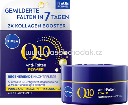 NIVEA Anti Falten Nachtcreme Q10 Power, 50 ml