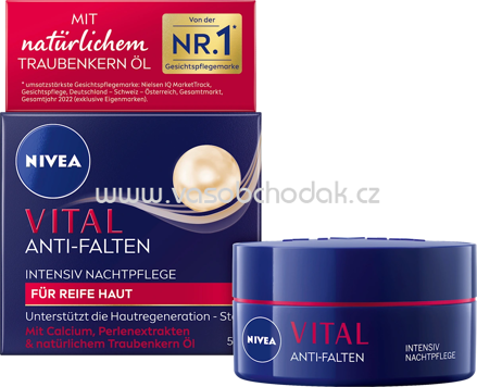 NIVEA Anti Falten Nachtcreme Vital, 50 ml