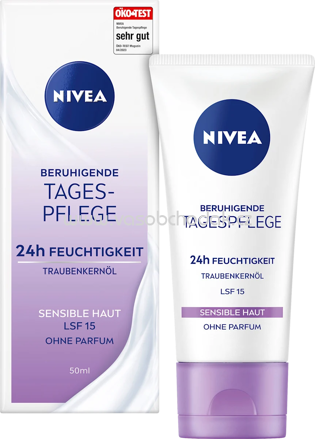 NIVEA Gesichtscreme Essentials sensible Haut LSF 15, 50 ml