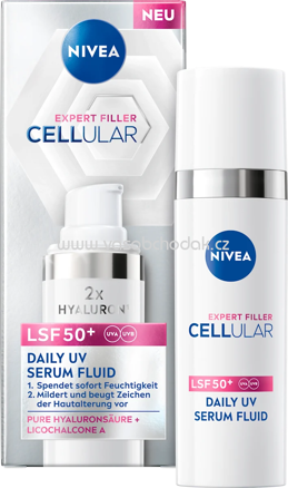 NIVEA Gesichtscreme Serum Fluid Cellular LSF 50+, 30 ml