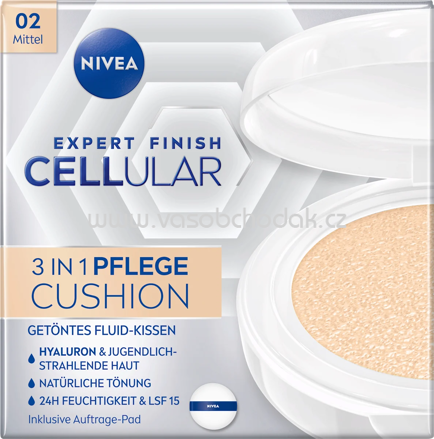 NIVEA Gesichtsfluid getönt 3in1 Hyaluron Cellular Filler Mittel LSF 15, 15 g