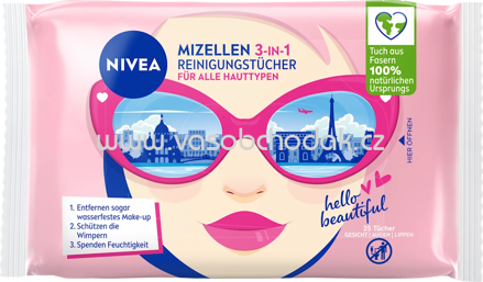 NIVEA Mizellen Reinigungstücher Design Edition Städtetour, 25 St