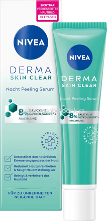 NIVEA Peeling Serum Nacht Derma Skin Clear, 40 ml