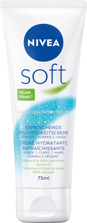 NIVEA Feuchtigkeitscreme soft in der Tube, 75 ml