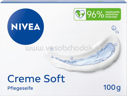 NIVEA Seifenstück Creme Soft Pflegeseife, 100g