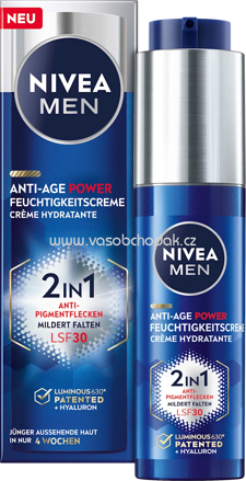 NIVEA MEN Anti Age Feuchtigkeitscreme Power LSF 30, 50 ml