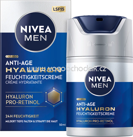 NIVEA MEN Anti Aging Gesichtscreme Hyaluron, 50 ml
