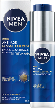 NIVEA MEN Anti Aging Gesichtsgel Hyaluron, 50 ml
