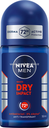 NIVEA MEN Antitranspirant Deo Roll-on Dry Impact, 50 ml