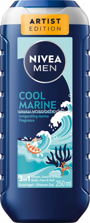 NIVEA MEN Duschgel Cool Marine 3in1, 250 ml