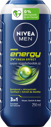 NIVEA MEN Duschgel Energy 3in1, 250 ml