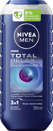 NIVEA MEN Duschgel Total Relax 3in1, 250 ml