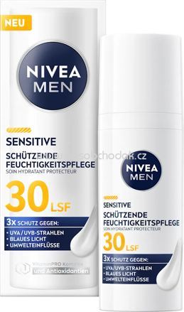 NIVEA MEN Feuchtigkeitscreme sensitive LSF 30, 50 ml