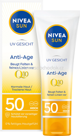 NIVEA SUN Sonnencreme Gesicht Anti Age, LSF 50, 50 ml