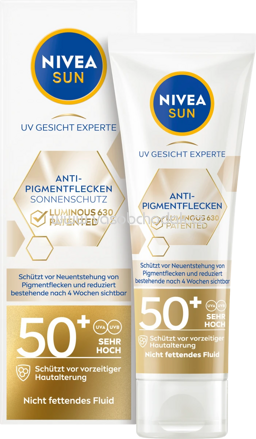 NIVEA SUN Sonnenfluid Gesicht Anti Pigmentflecken LSF 50+, 40 ml