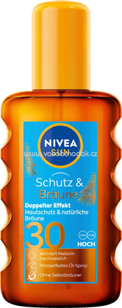 NIVEA SUN Sonnenöl Schutz & Bräune LSF 30, 200 ml