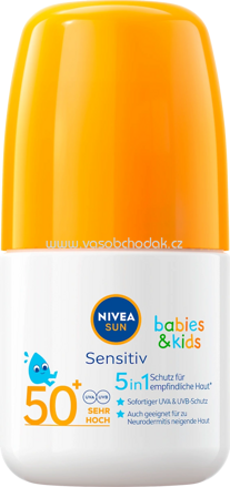 NIVEA SUN Sonnenroller babies & kids sensitiv LSF 50+, 50 ml