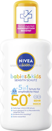NIVEA SUN Sonnenspray Babies & Kids sensitiv LSF 50+, 200 ml