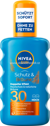 NIVEA SUN Sonnenspray Schutz & Bräune LSF 30, 200 ml