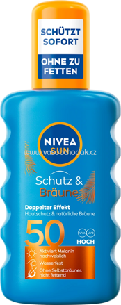 NIVEA SUN Sonnenspray Schutz & Bräune LSF 50, 200 ml