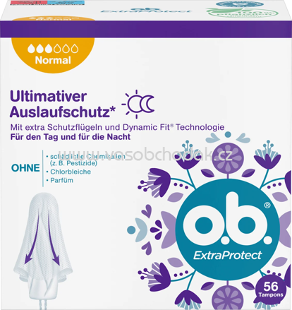 o.b. Tampons Extra Protect Tag+Nacht Normal, 56 St
