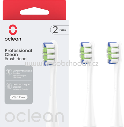 Oclean Aufsteckbürsten Professional Clean weiß, 2 St
