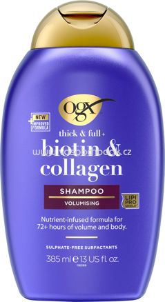 OGX Shampoo thick & full, Biotin & Collagen, 385 ml