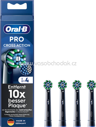Oral-B Aufsteckbürsten PRO CrossAction schwarz, 4 St