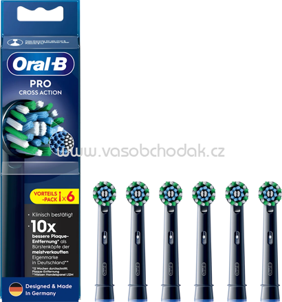 Oral-B Aufsteckbürsten PRO CrossAction schwarz, 6 St