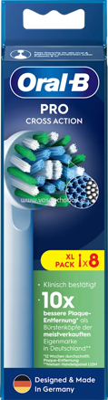 Oral-B Aufsteckbürsten PRO CrossAction weiss, 8 St