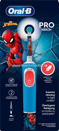 Oral-B Elektrische Zahnbürste Vitality PRO Kinder Spiderman, ab 3 Jahren, 1 St