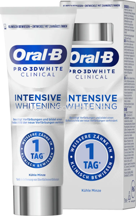 Oral-B Zahnpasta PRO 3D White Clinical Intensive Whitening, 75 ml Oral-B Zahnpasta PRO 3D White Clinical Intensive Whitening, 75 ml