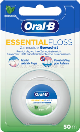 Oral-B Zahnseide Essential Floss gewachst, 50 m