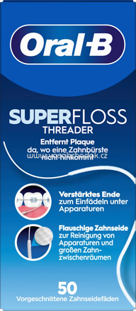 Oral-B Zahnseide Superfloss Threader, 50 St