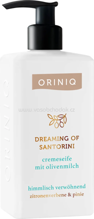 ORINIQ Flüssigseife Dreaming of Santorini mit Olivenmilch, Zitronenverbene & Pinie, 300 ml
